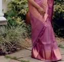 PINKIST LAVENDER BANARASI SOFT SILK SAREE thumb 4