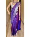 Purple color Banarasi Soft Silk Saree