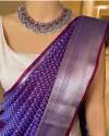 Purple color Banarasi Soft Silk Saree thumb 1