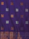 Purple color kanjivaram silk saree with zari weaving work thumb 4