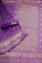 Purple Kanjivaram Silk Saree With Weaving Work thumb 6