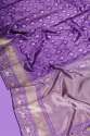 Purple Kanjivaram Silk Saree With Weaving Work thumb 7