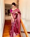 Rani Pink Colour Lovely Banarasi Soft Silk Kanjivaram Saree