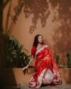 RED GORGEOUS BANARASI SOFT SILK SAREE  thumb 2