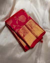 RED WITH BEAUTIFUL GOLD BORDER BANARASI SOFT SILK SAREE