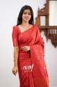 Red Zari Woven Kanjivaram Silk Wedding Saree thumb 5