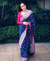 royal-blue-kanjivaram-saree-with-matching-pink-blo