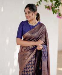 Solid Jacquard Weave Banarasi Silk Saree 