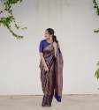 Solid Jacquard Weave Banarasi Silk Saree  thumb 1