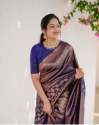 Solid Jacquard Weave Banarasi Silk Saree  thumb 3