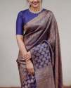 Solid Jacquard Weave Banarasi Silk Saree  thumb 5