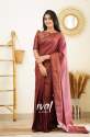 Traditional Maroon Banarasi Pure Silk Kanjivaram Saree With Blouse thumb 8
