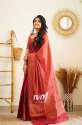 Traditional Red Banarasi Pure Silk Kanjivaram Saree With Blouse thumb 3