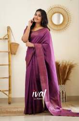 Traditional Wine Banarasi Pure Silk Kanjivaram Saree With Blouse