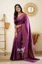 Traditional Wine Banarasi Pure Silk Kanjivaram Saree With Blouse thumb 1