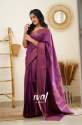 Traditional Wine Banarasi Pure Silk Kanjivaram Saree With Blouse thumb 8