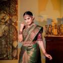 Wedding look Green Kanjivaram Silk Saree With Blouse thumb 3