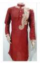 Mens Embroidered  Party Wear Silk Kurta thumb 2