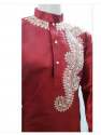Mens Embroidered  Party Wear Silk Kurta thumb 3