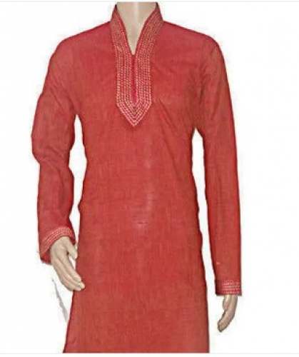 Mens Plain Cotton Kurta by Rijay Collection