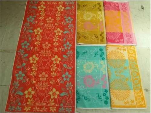 Multi color Jacquard bath Cotton Towel by Chaitanya Enterprises