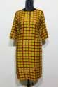Small Checkers Rayon printed Kurti 
