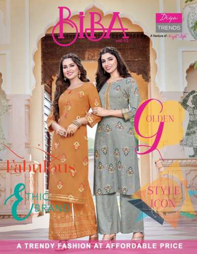 Fancy BIBAS VOL 13 Rayon Kurti With Palazzo Set