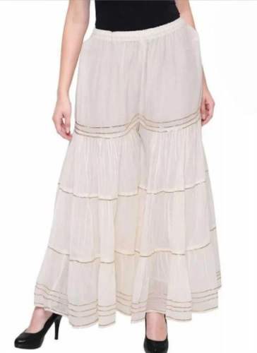 Ladies Plain Rayon Palazzo Pants 