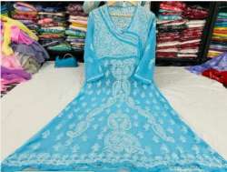 Buy Maroon Cambric Cotton Festival Wear Chikankari Kurti With Sharara Online  From Wholesale Salwar.