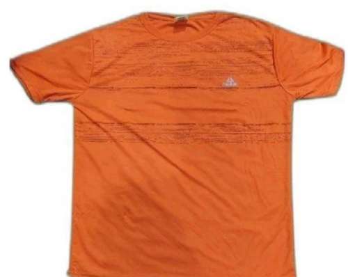 Mens Lycra Printed Sports Round Neck T shirt by Crown Garments