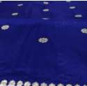 Blue Kadhwa Booti Katan Silk Saree