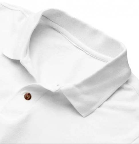 220GSM White Plain Collar T shirt  by Indie Stylery