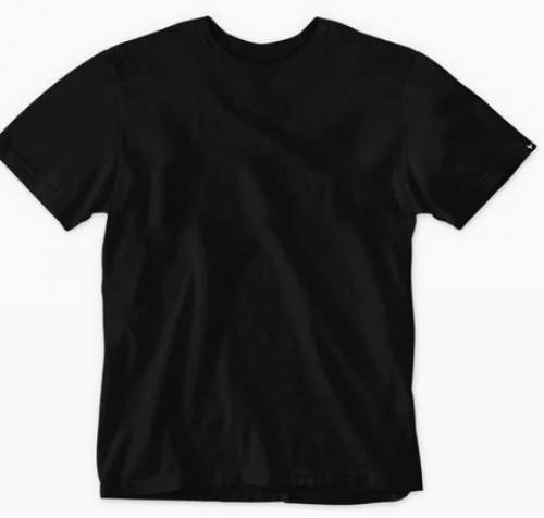 Bio Washed Plain Black Tees  by Indie Stylery