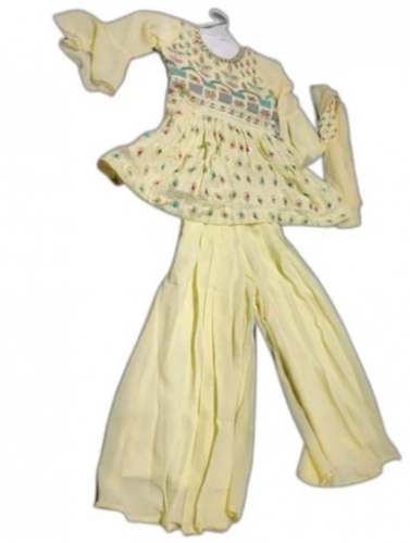 Kids Girls Party Wear Embroidered Palazzo Set by Goverdhan Retail India Private Limited