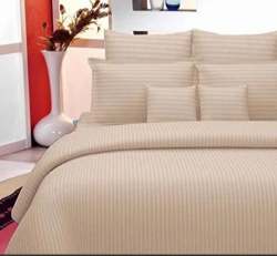 Plain Hotel Satin Strip Bed Sheet 