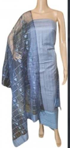 Lavender Katan Silk Suit Material by Nazir Handloom  by Nazri Handloom