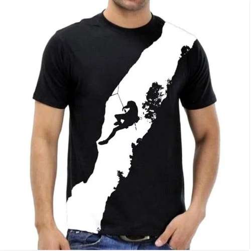 Black color Casual Wear Round Neck Mens Cotton T-Shirt