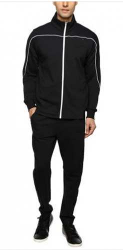 Mens Plain Cotton Running Tracksuit by Heera Garments