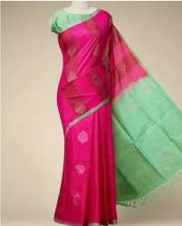 Pink color Casual wear Handloom Silk Saree