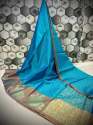 Fancy Dyed Banarasi Kora Muslin Sarees thumb 1