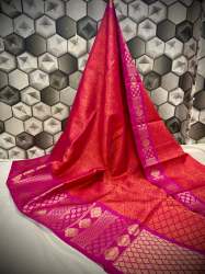 Kora Muslin Banarasi Silk Saree