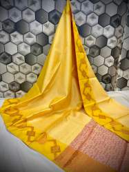 Multi Color Banarasi Kora Muslin Silk Saree