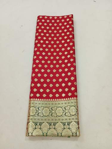 New Red And Green Banarasi Satan Silk Saree