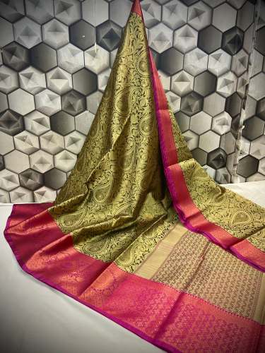 Trendy Kora Muslin Banarasi Silk Saree For Women