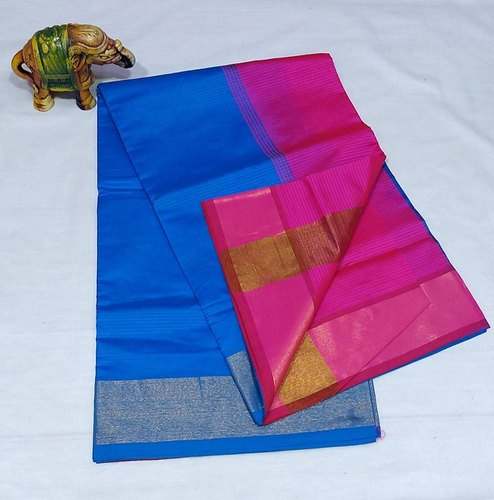 Semi silk Tissue Plain saree by Vivekanandha Sarees