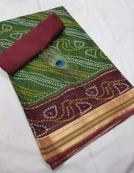 Buy Pure Cotton Bandhani Saree At Wholesaler