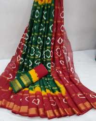 Daily wear Cotton Bandhani Saree