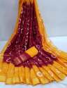 Daily wear Cotton Bandhani Saree thumb 1