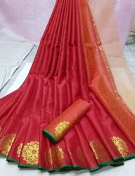 Festival Wear Kora Muslin Silk Saree