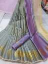 Festival Wear Kora Muslin Silk Saree thumb 3